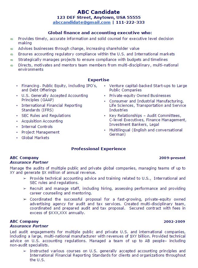 Sample Resumes Ambrion Minneapolis Executive Search