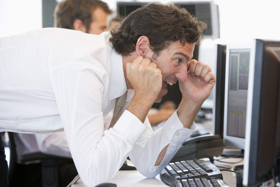 Workers excited to receive email about promotion